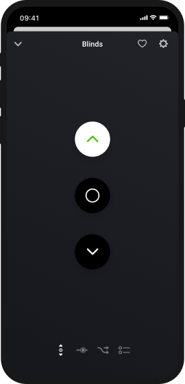 Beispielbildschirm der Homey-App.