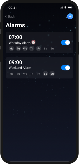Beispielbildschirm der Homey-App.